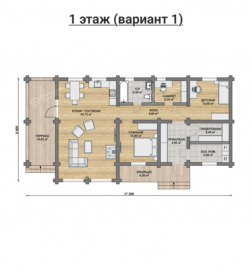 Дом из бревна VZ-114